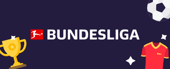 Il logo della Bundesliga, tra i campionati proposti dai siti scommesse calcio, un trofeo, un pallone da calcio e una maglia da calcio
