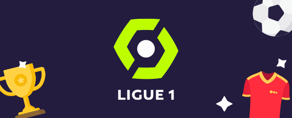 Il logo della Ligue 1, torneo proposto dai siti scommesse calcio, un pallone, un trofeo e una maglia da gioco