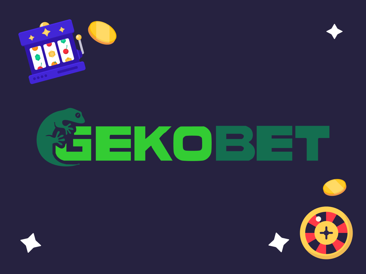 Interfaccia del sito web di Gekobet Casino che mostra slot machine e offerte promozionali