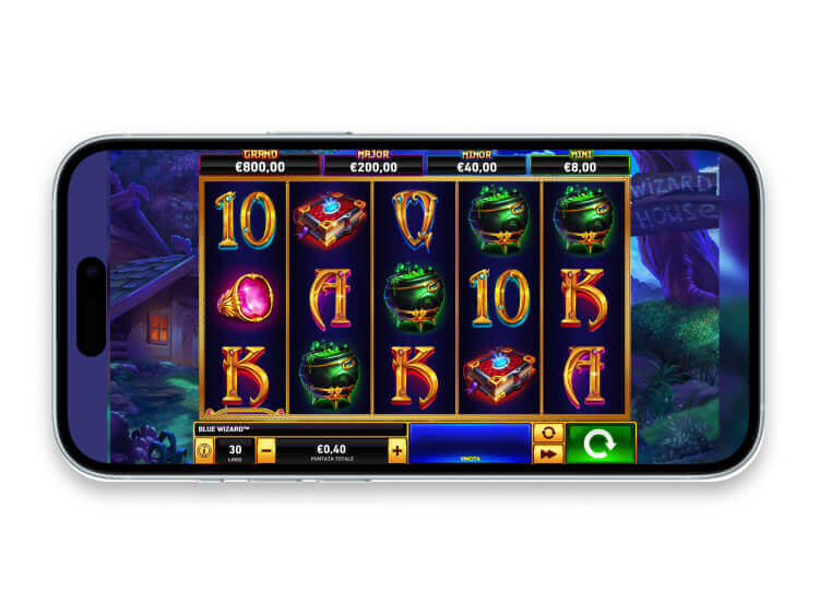 La slot mobile Blue WIzard