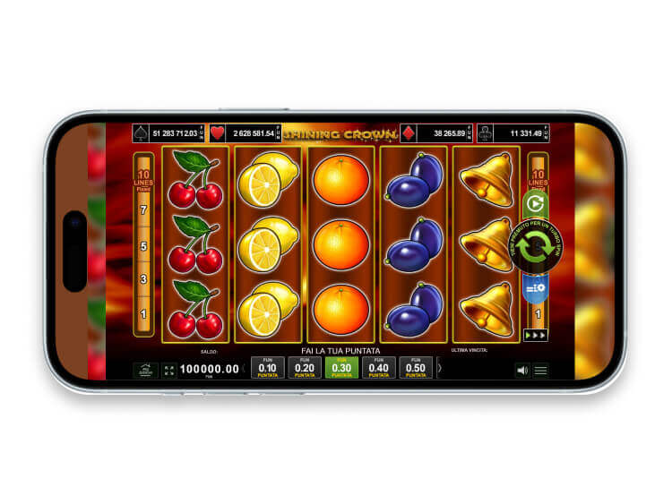 La slot mobile Shining Crown