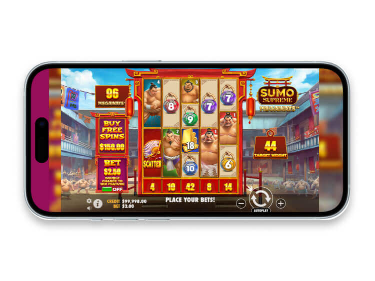 La slot mobile Sumo Supreme Megaways