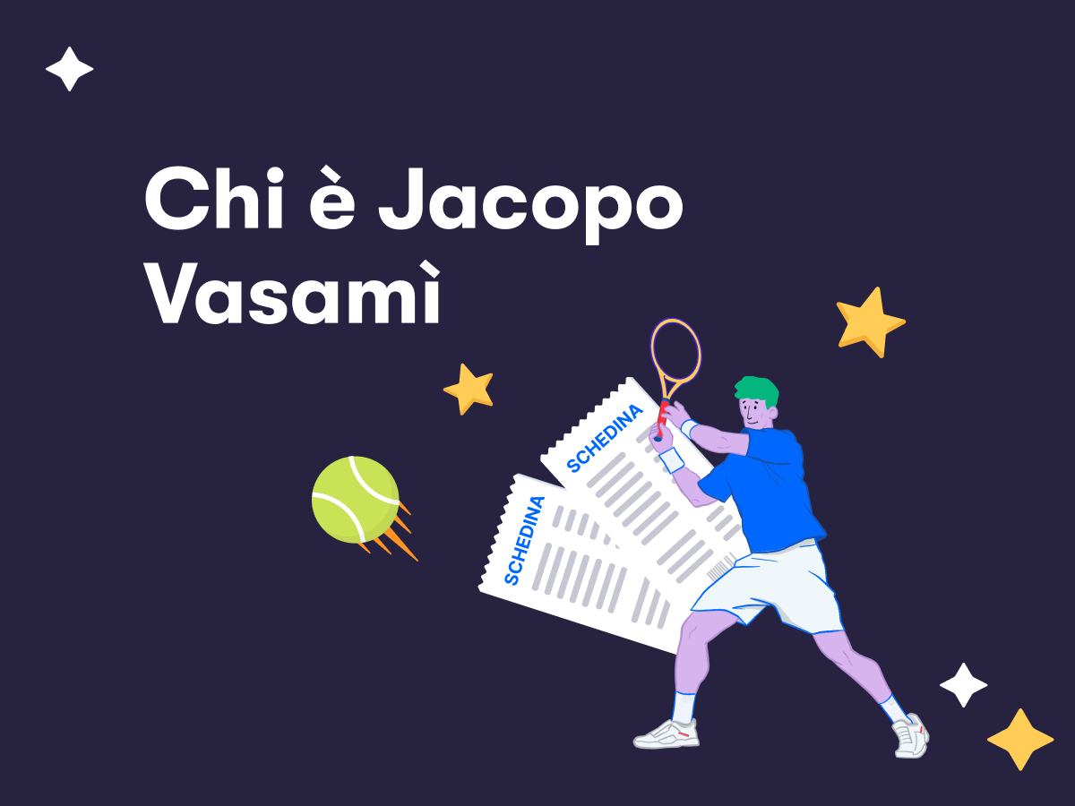 Chi è Jacopo Vasamì, un tennista in azione e due schedine