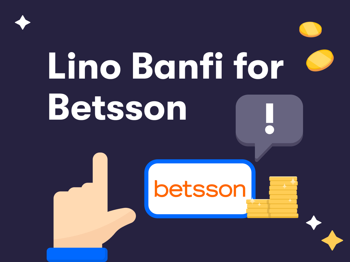 Lino Banfi for Betsson, il logo di Betsson, una mano e un punto esclamativo