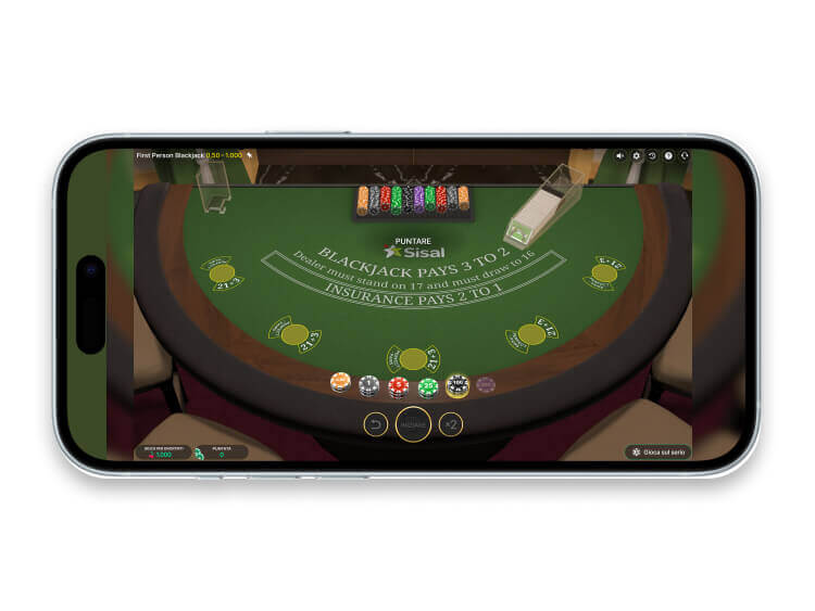 First Person Blackjack mobile