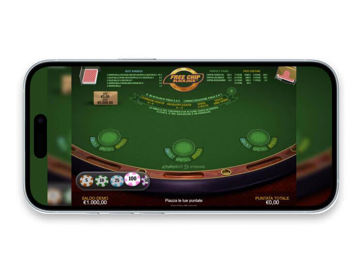 Free Chip Blackjack mobile