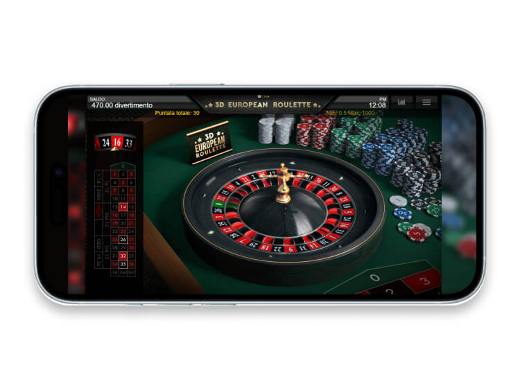 3D European Roulette Mobile