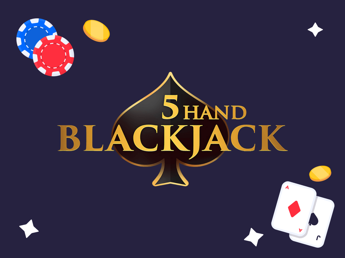5 Hand Blackjack, due carte da gioco e due fiches