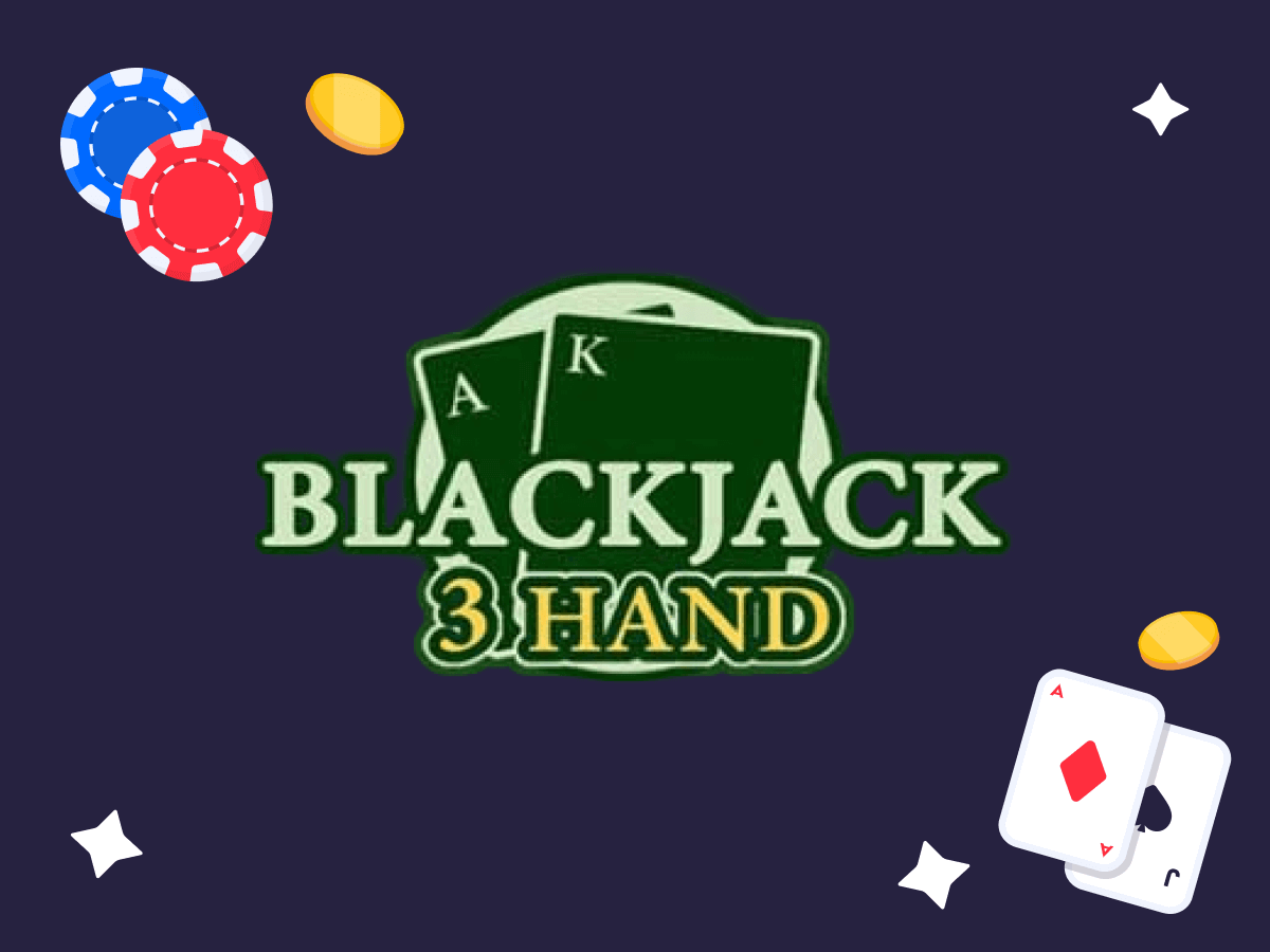 Blackjack 3 Hand, due carte da gioco e delle fiches