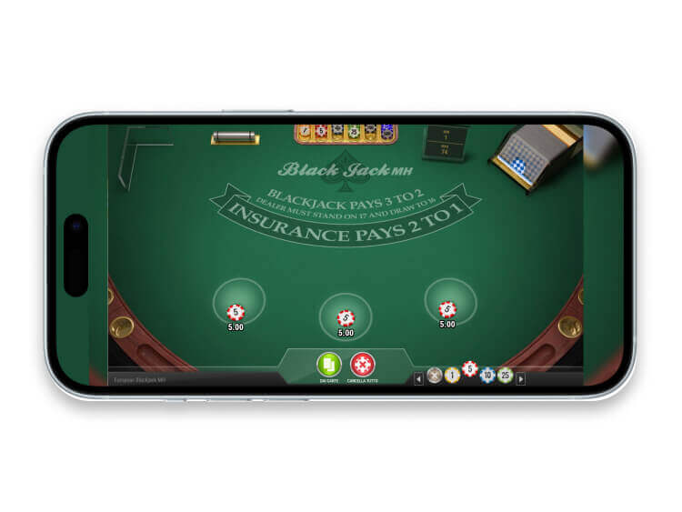 European Blackjack Multihand mobile
