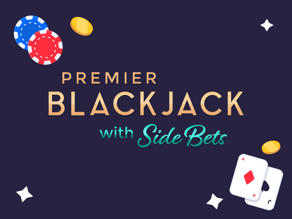 Premier Blackjack with Side Bets, due carte da gioco e due fiches