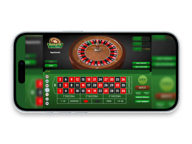 Roulette Francese Mobile