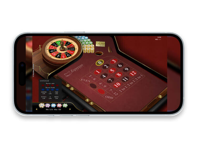 12 Numbers Roulette mobile