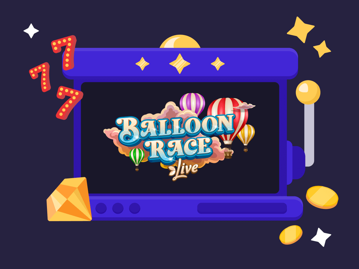 Una macchinetta che contiene il game show Balloon Race Live