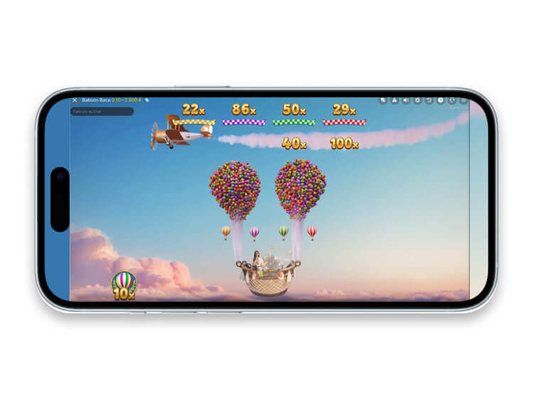 Il game show Balloon Race Live su mobile