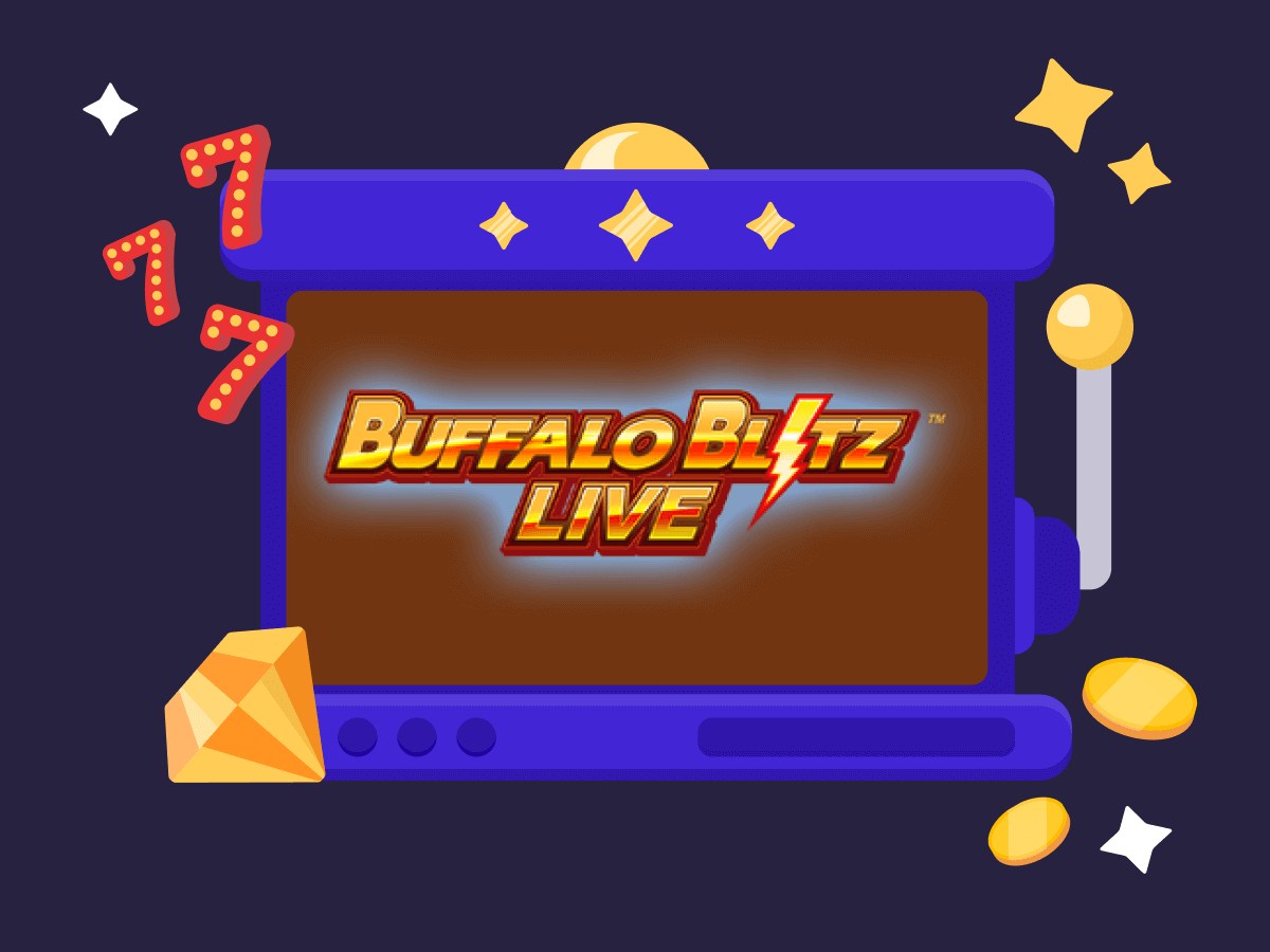 Una macchinetta che contiene il game show Buffalo Blitz Live
