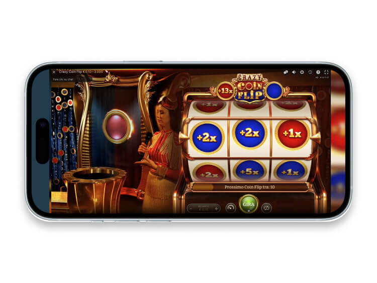 Il game show Crazy Coin Flip su mobile