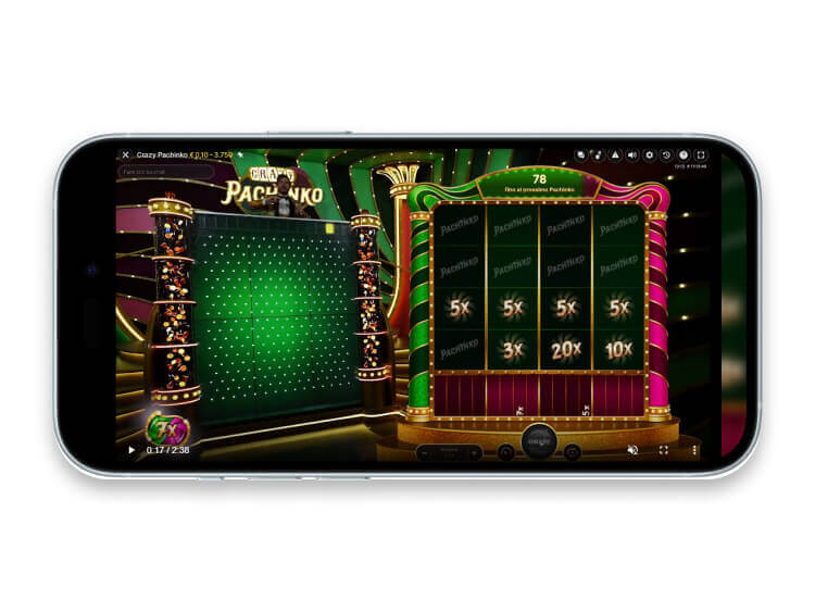 Il game show Crazy Patchinko Live su mobile