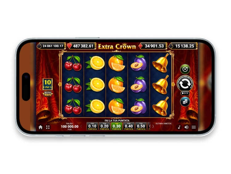 La slot mobile Extra Crown