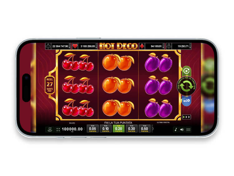 La slot mobile Hot Deco