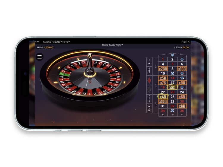 Multifire Roulette Wildfire mobile