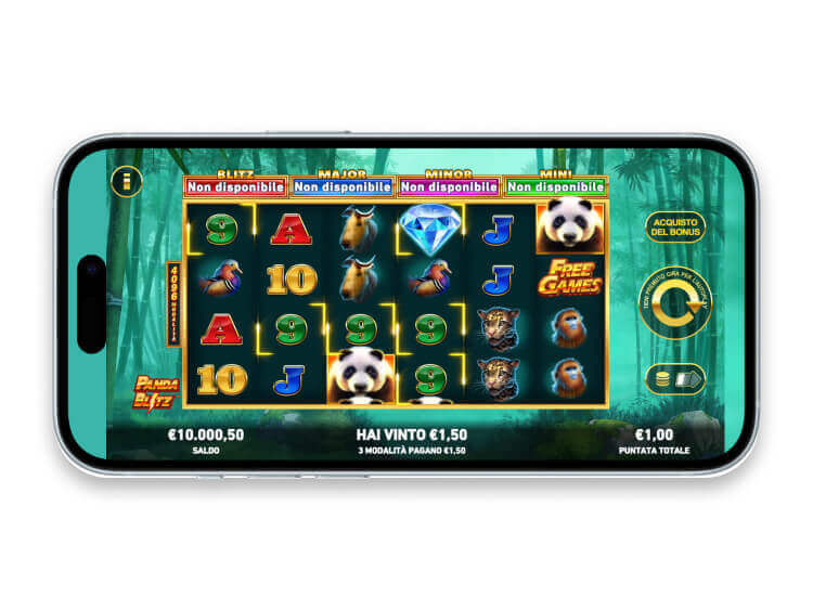 La slot mobile Panda Blitz