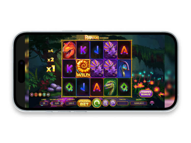 La slot mobile Raptor Doublemax