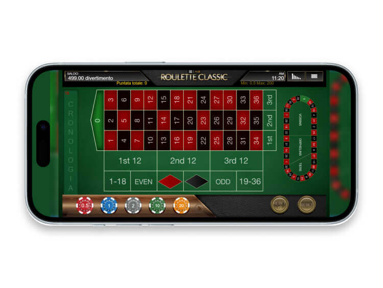 Roulette Classic mobile