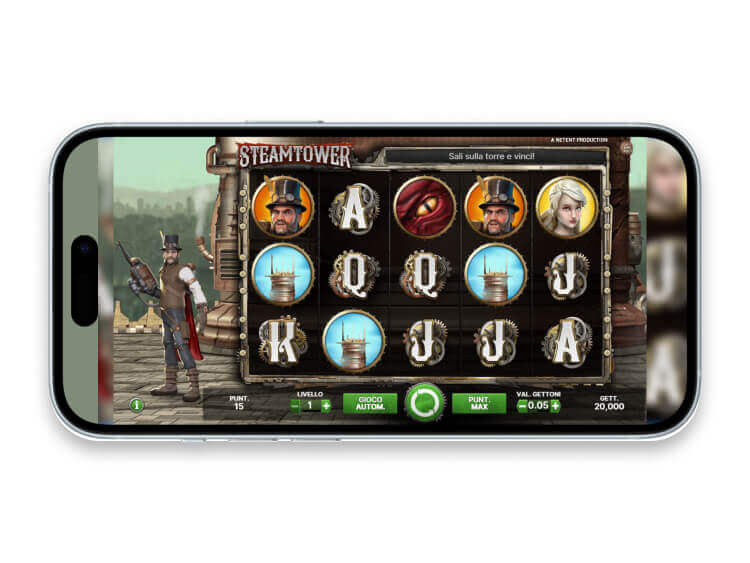 La slot mobile Steam Tower