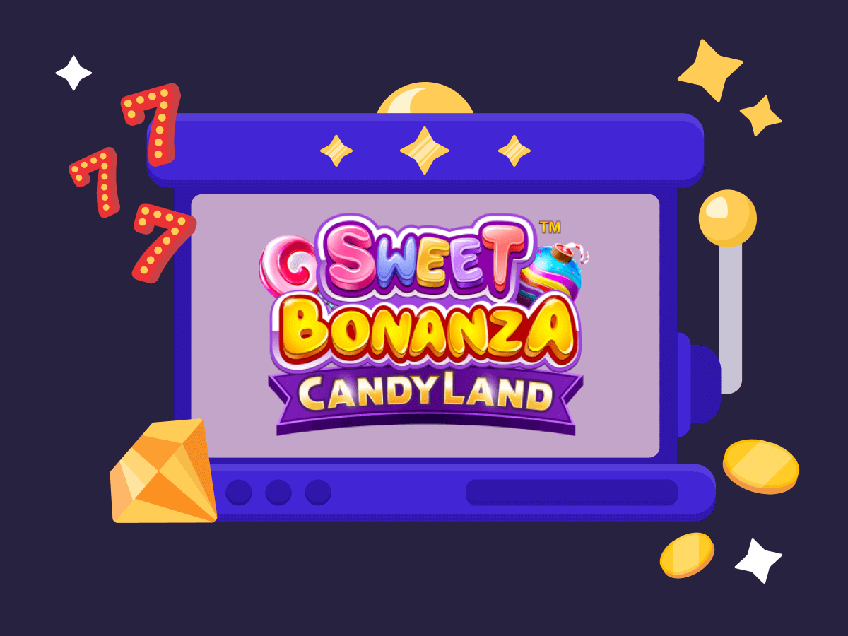 Una macchinetta che contiene il game show Sweet Bonanza Candyland
