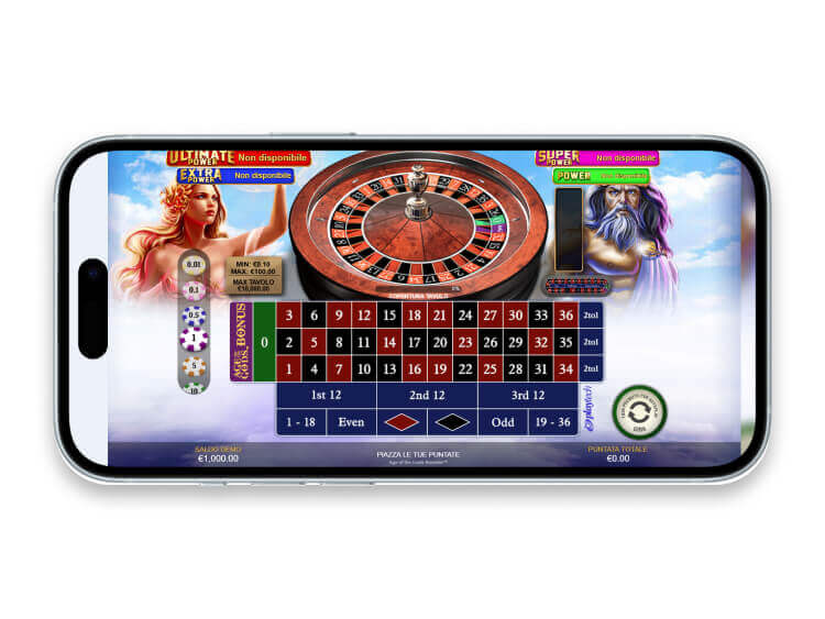 Age of the Gods Roulette mobile