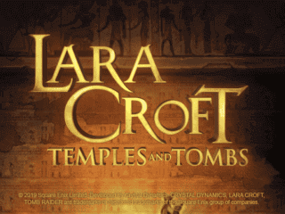 Il logo della slot Lara Croft Temples and Tombs