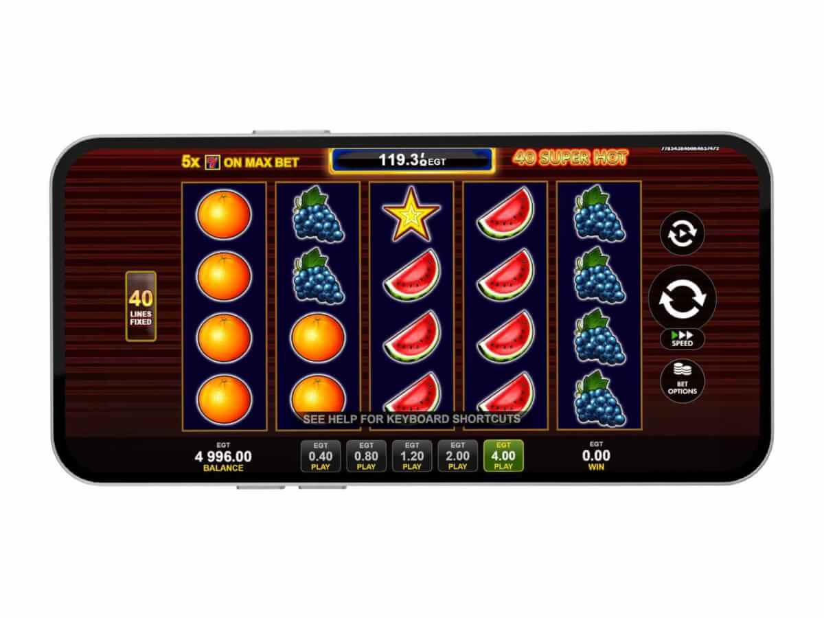La slot mobile 40 Super Hot