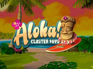 Il logo della slot Aloha! Cluster Pays