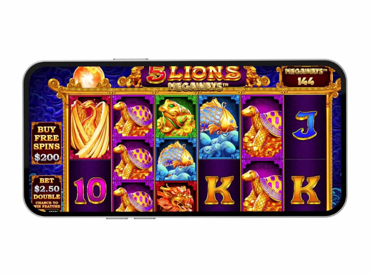 La slot mobile 5 Lions Megaways