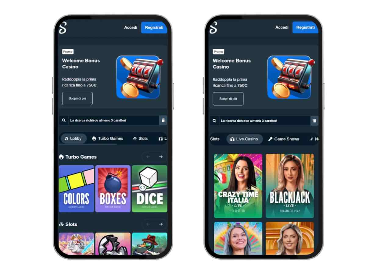 Il casinò online Stake su app mobile