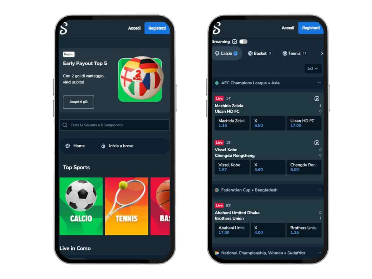 Il sito scommesse Stake su app mobile