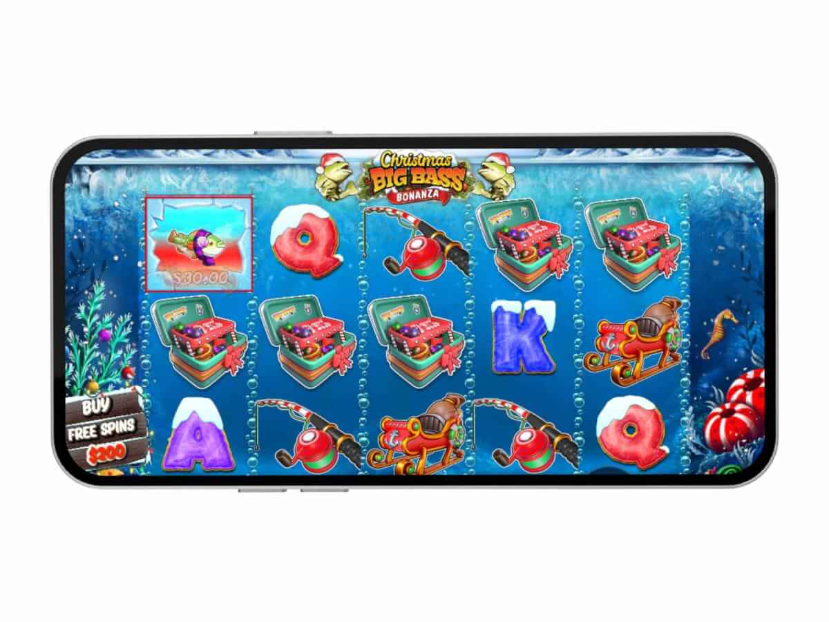 La slot mobile Christmas Big Bass Bonanza