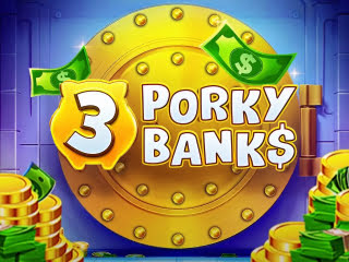Il logo della slot 3 Porky Banks