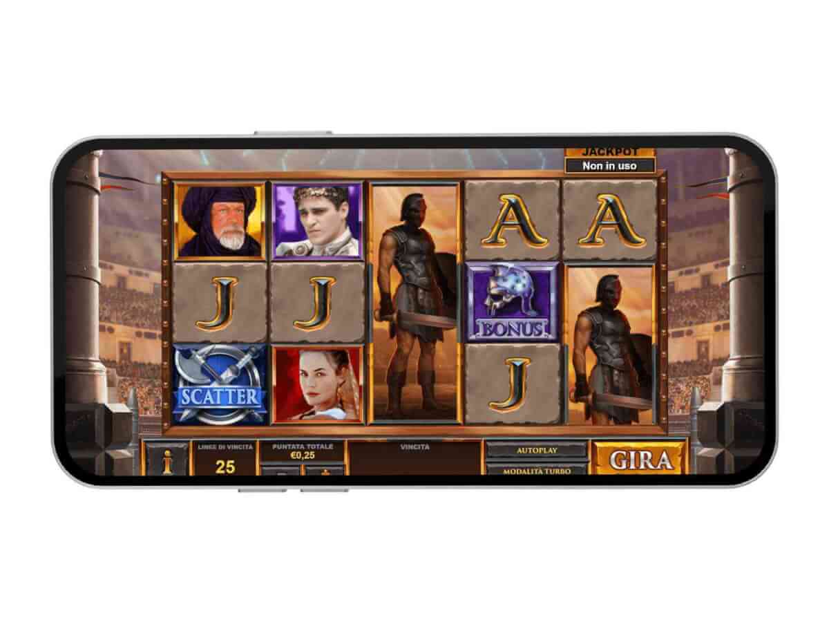 La slot mobile Gladiator: Road to Rome