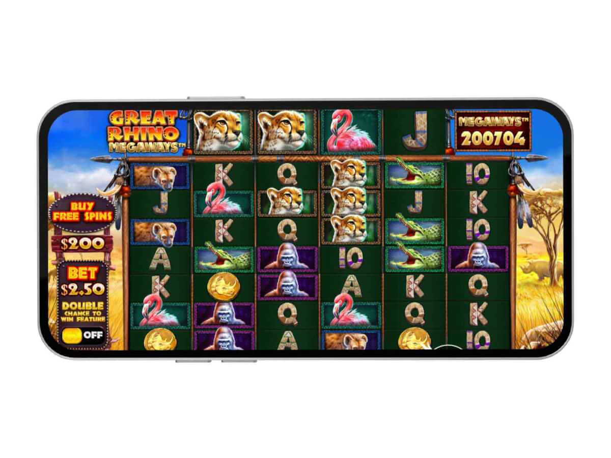 La slot mobile Great Rhino Megaways