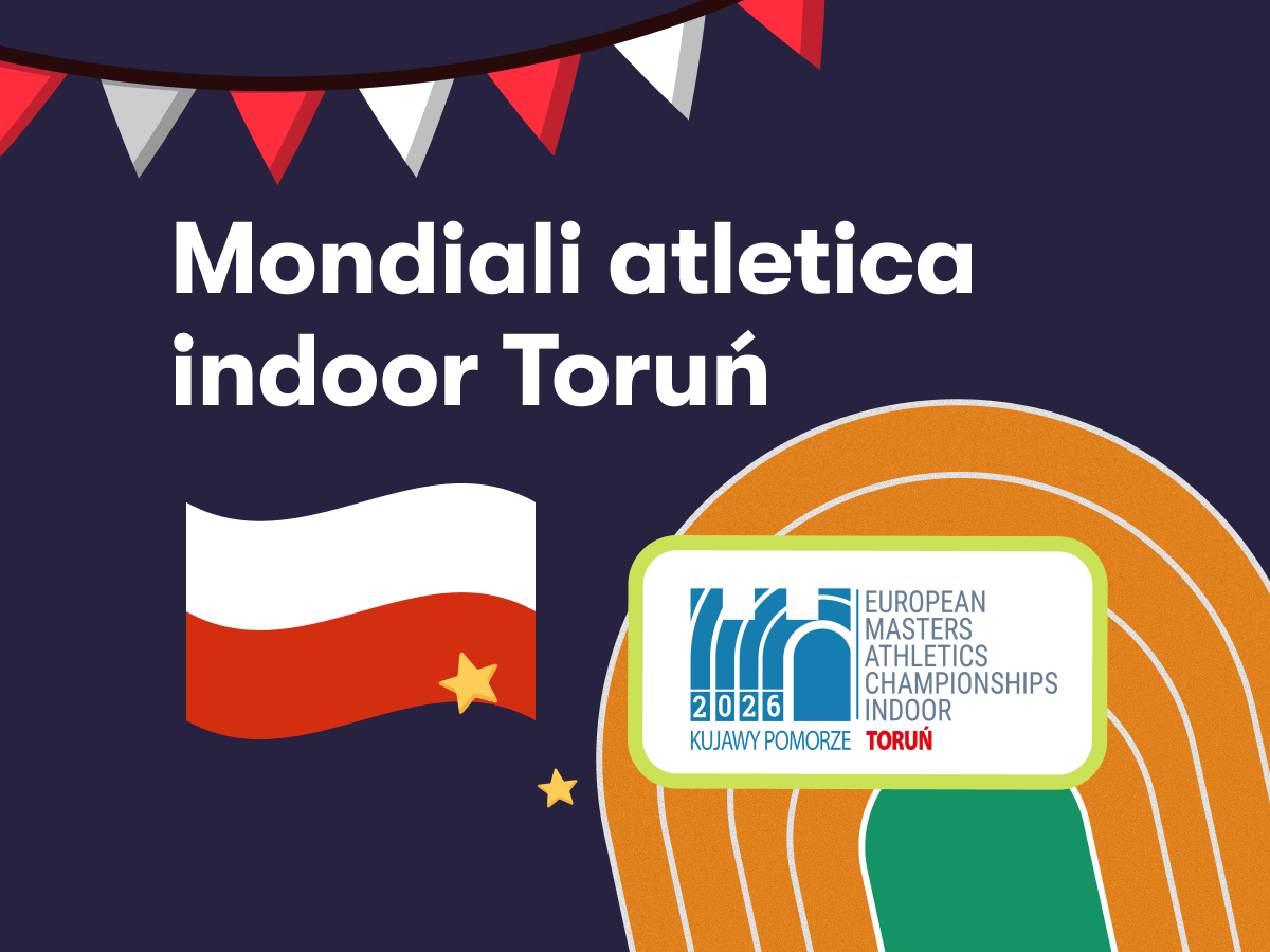 Mondiali di atletica indoor a Torun, il logo, la bandiera della Polonia
