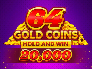 Il logo della slot 64 Gold Coins Hold And Win 20000