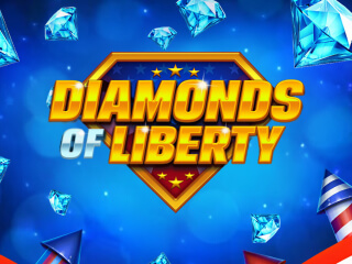 Il logo della slot Diamonds of Liberty