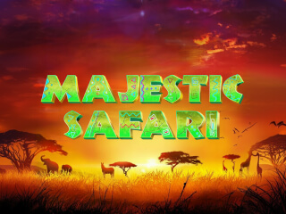 Il logo della slot Majestic Safari