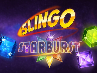 Il logo della slot Slingo Starburst