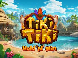 Il logo della slot Tiki Tiki Hold 'N' Win