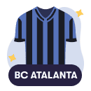 Una maglia da calcio stilizzata con i colori dell'Atalanta