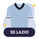 Una maglia da calcio stilizzata con i colori della Lazio