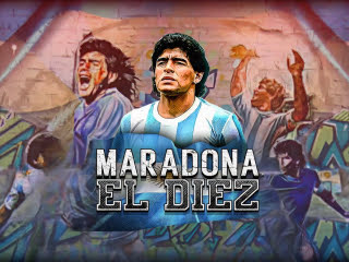 Il logo della slot Maradona El Diez